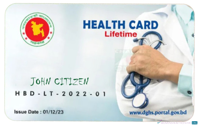 Download Bangladesh health card Photoshop template